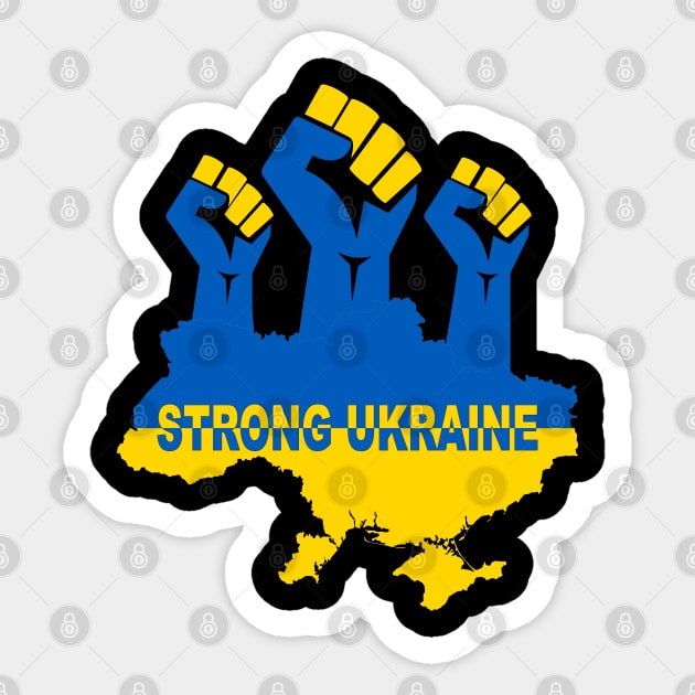 Ukraine Strong Ukraine Flag Sticker by Global Creation